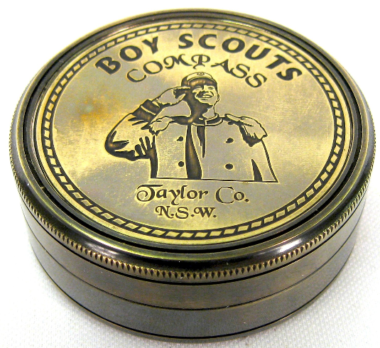 Boys Scout Brass Compass (Repro) - Click Image to Close